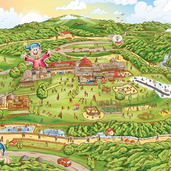 Lageplan von Hotel Ramsi und seinem Sonnenplateau.